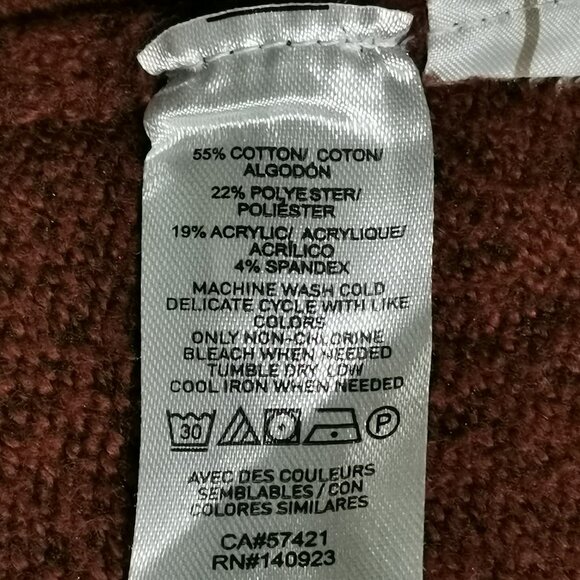 Rust Brown 3/4 Sleeve Batwing Oversized Tunic Style Turtleneck Size 20 NWOT #176 - Picture 6 of 8